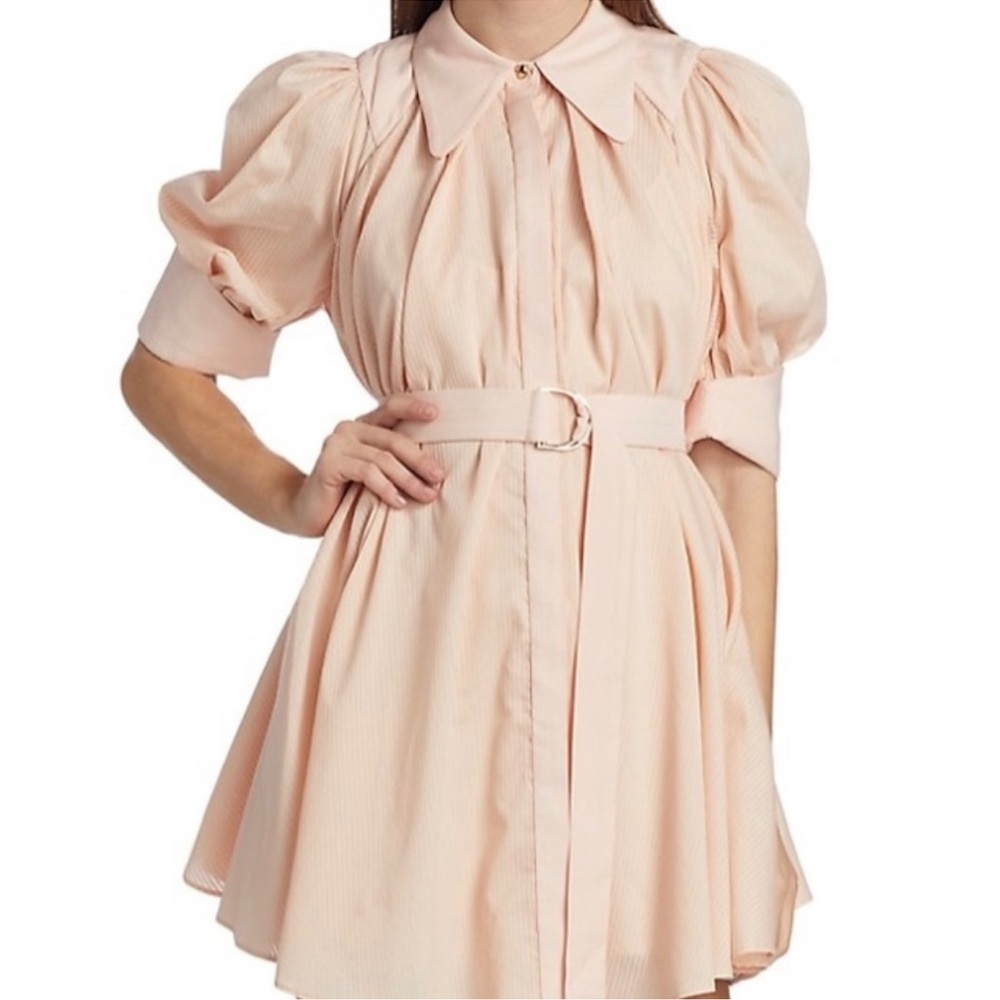 Acler Blush Puff Sleeve Mini Dress